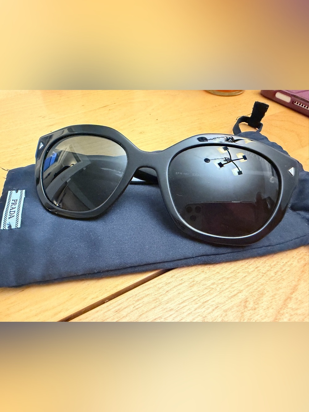Authentic Prada SPR 16V Sunglasses - FULL SET